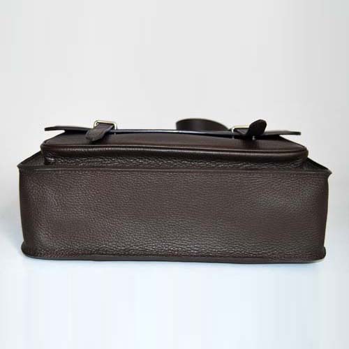 Hermes Steve Togo Leather Messenger Bag Dark Coffee 92111 On Sale - Click Image to Close